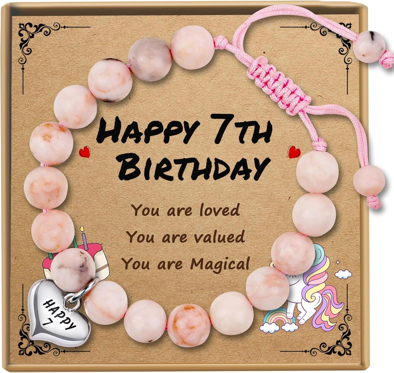 Sereney Birthday Gifts for Girls Beaded Bracelets as 1 3 4 5 6 7 8 9 10 11 12 13 15 16 Year Old