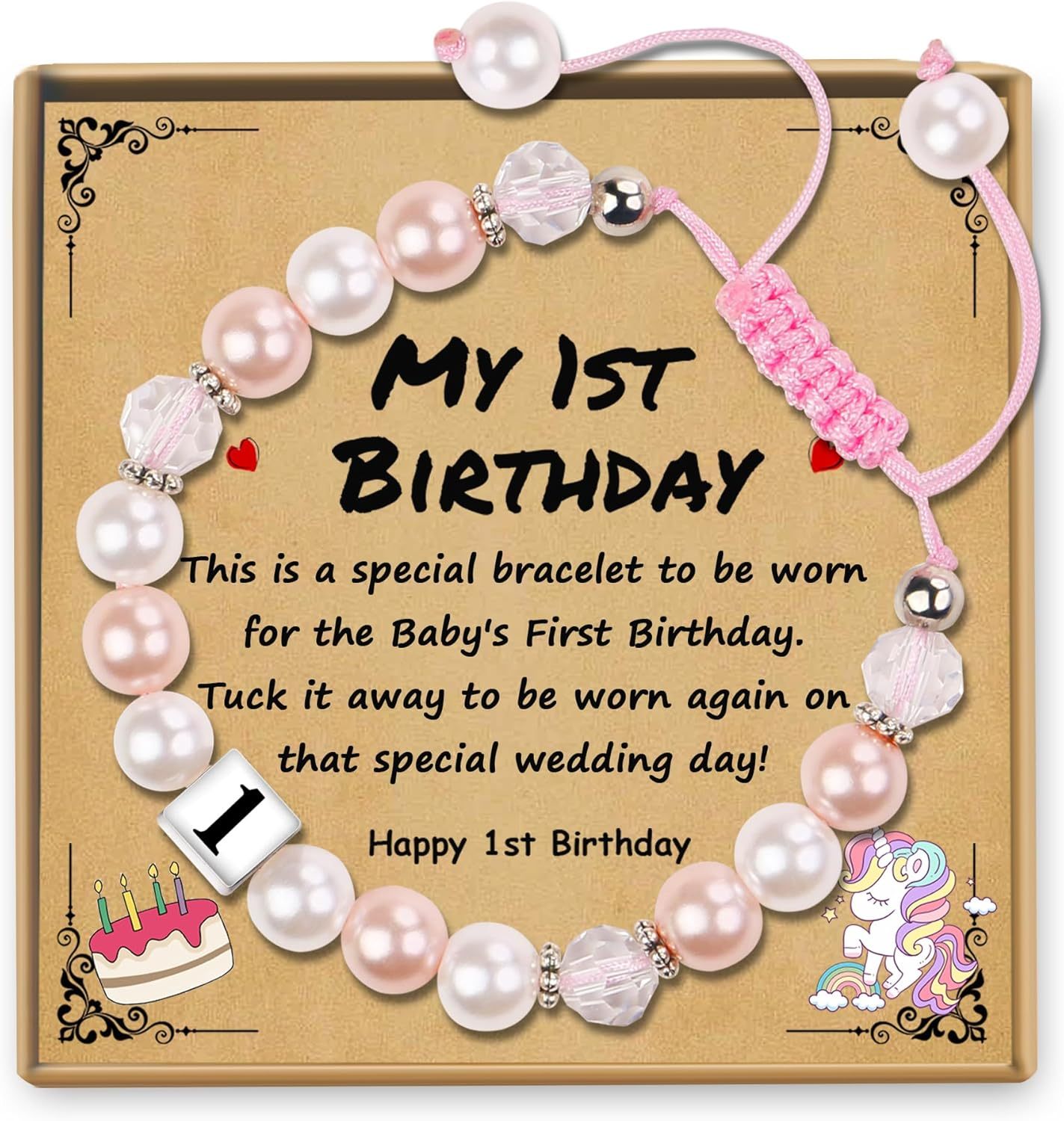 Sereney Birthday Gifts for Girls Beaded Bracelets as 1 3 4 5 6 7 8 9 10 11 12 13 15 16 Year Old