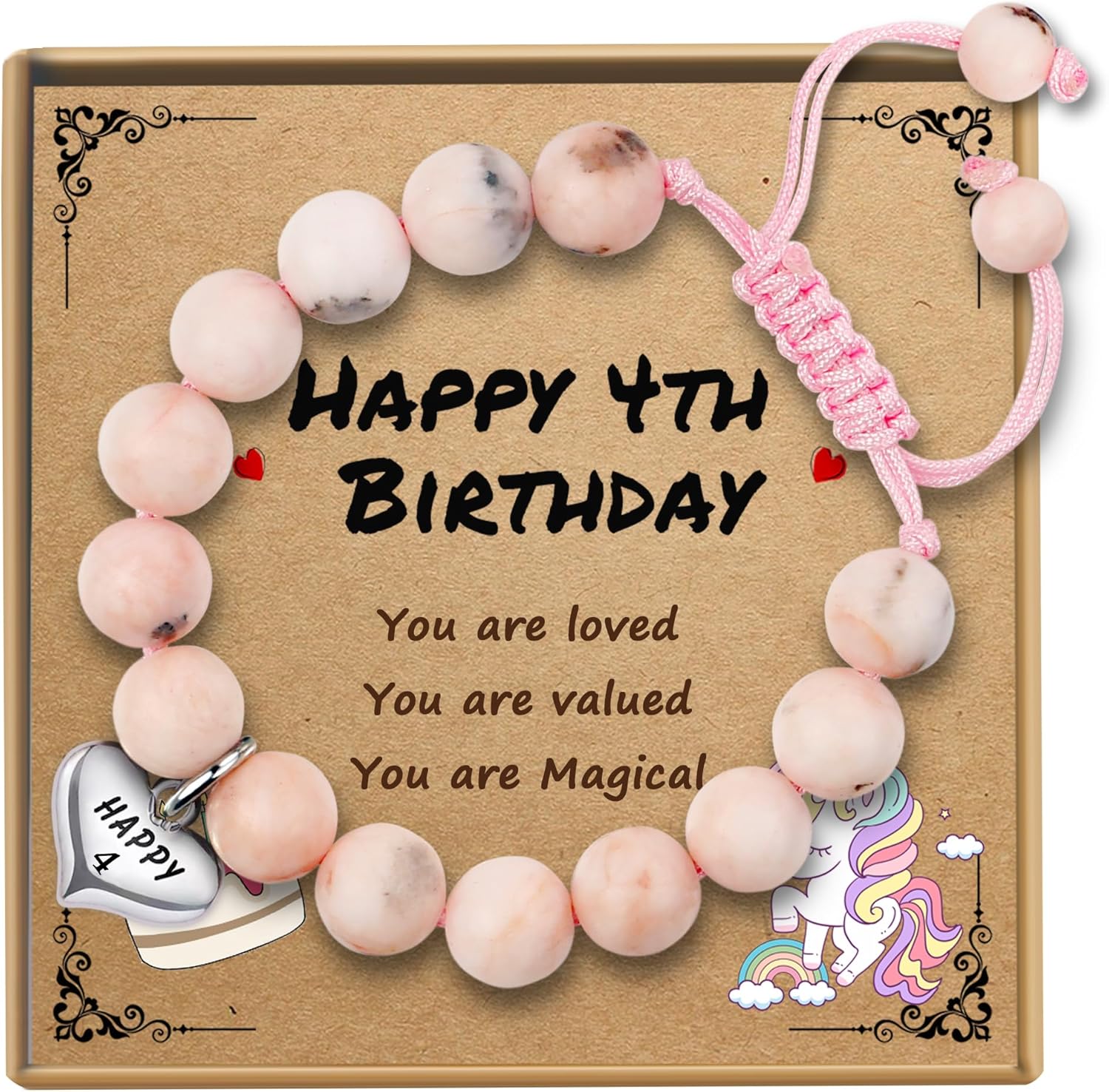 Sereney Birthday Gifts for Girls Beaded Bracelets as 1 3 4 5 6 7 8 9 10 11 12 13 15 16 Year Old