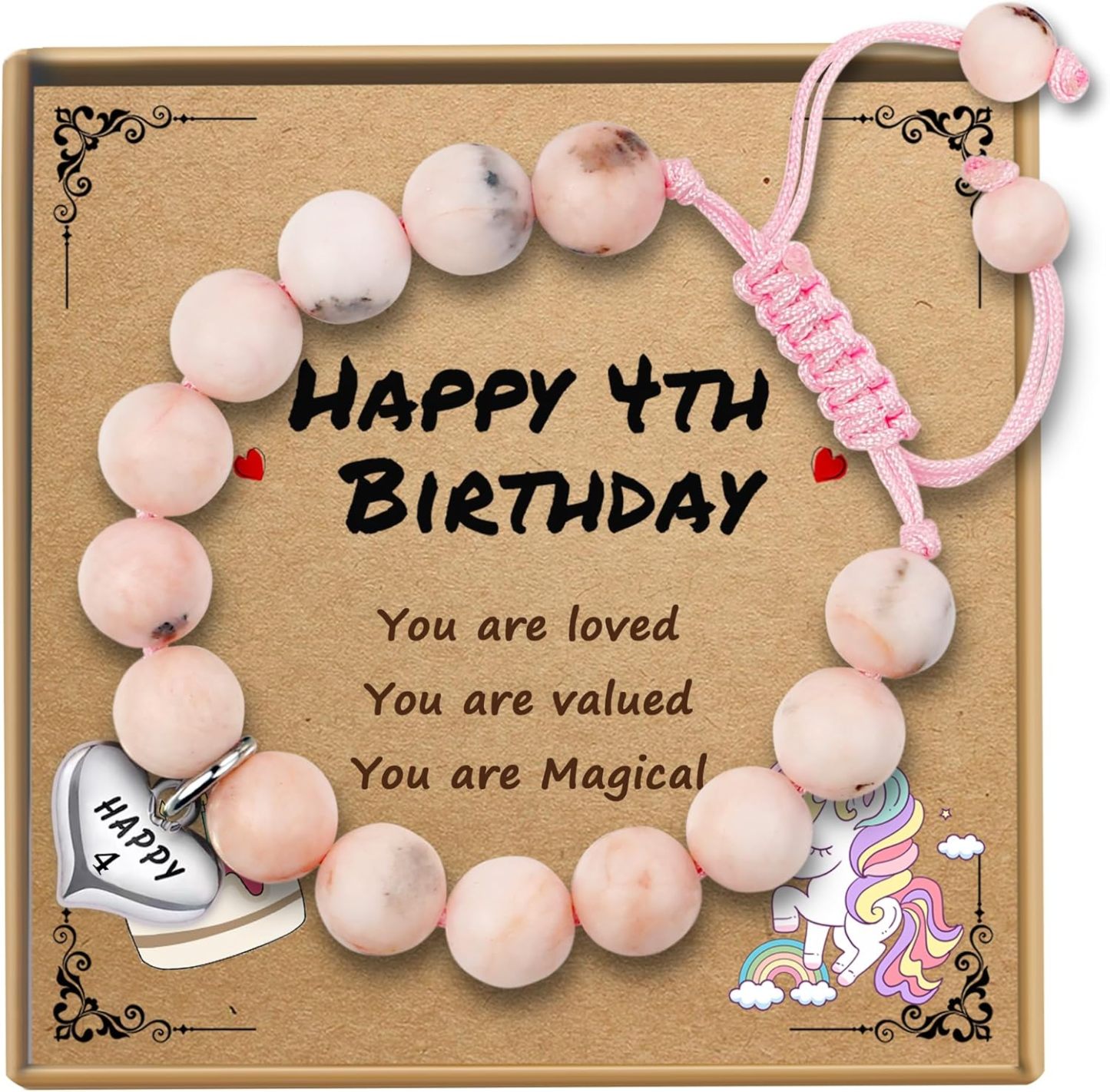 Sereney Birthday Gifts for Girls Beaded Bracelets as 1 3 4 5 6 7 8 9 10 11 12 13 15 16 Year Old