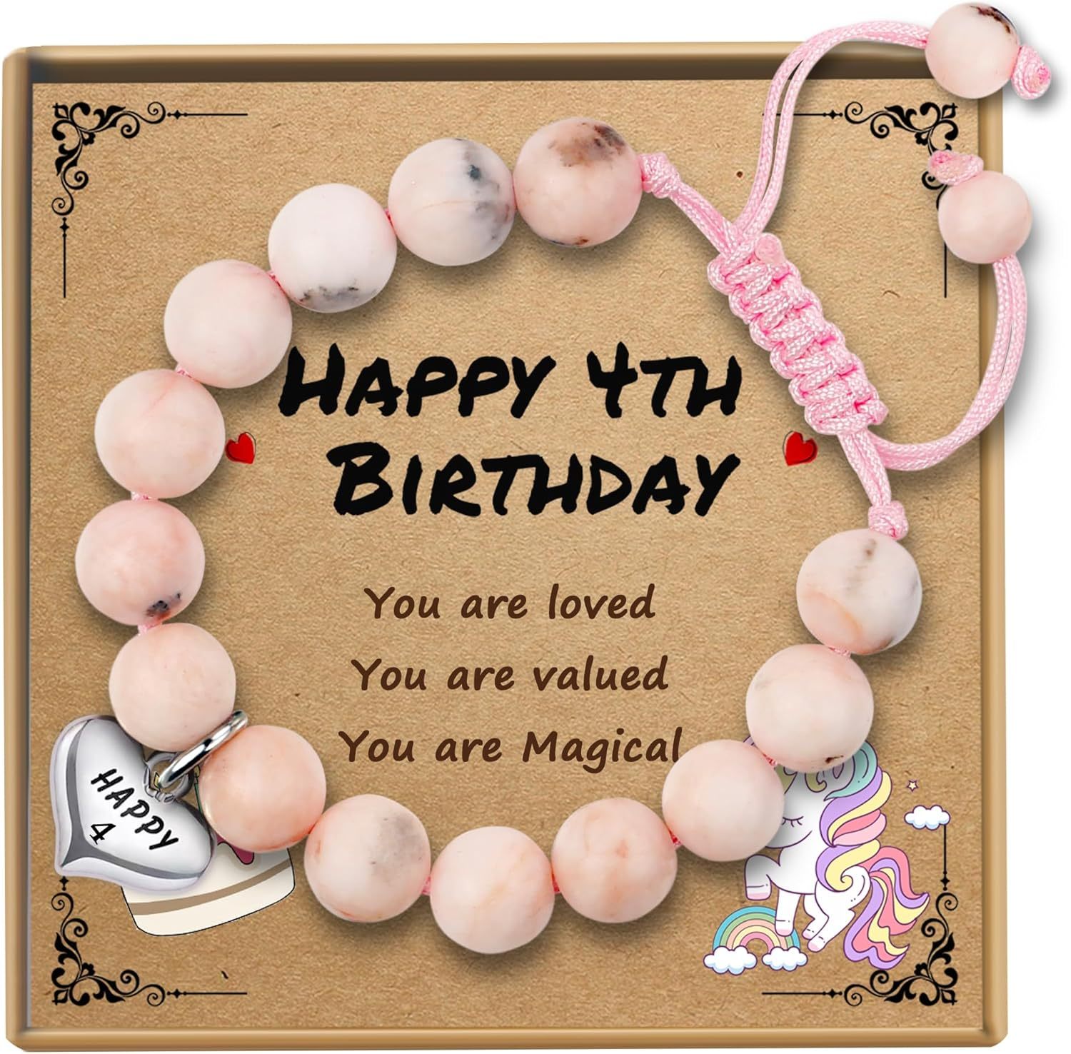 Sereney Birthday Gifts for Girls Beaded Bracelets as 1 3 4 5 6 7 8 9 10 11 12 13 15 16 Year Old