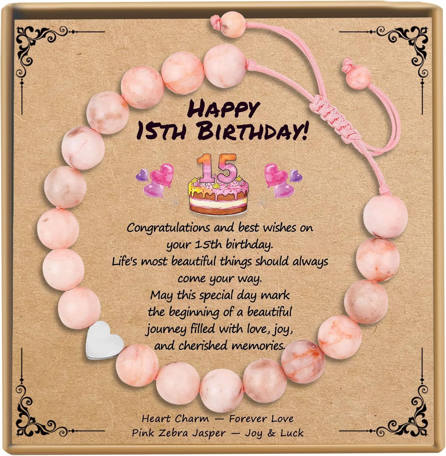 Sereney Birthday Gifts for Girls Beaded Bracelets as 1 3 4 5 6 7 8 9 10 11 12 13 15 16 Year Old