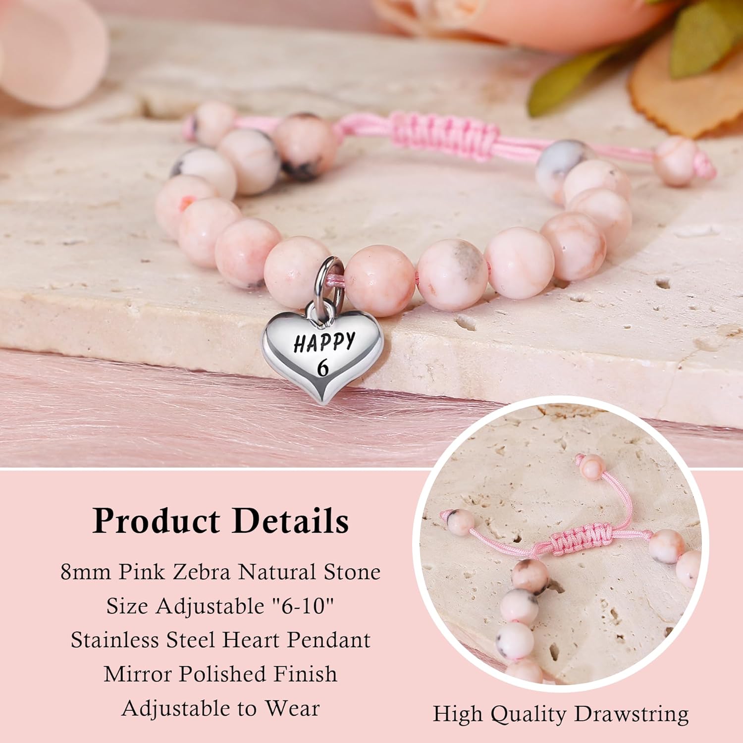 Sereney Birthday Gifts for Girls Beaded Bracelets as 1 3 4 5 6 7 8 9 10 11 12 13 15 16 Year Old