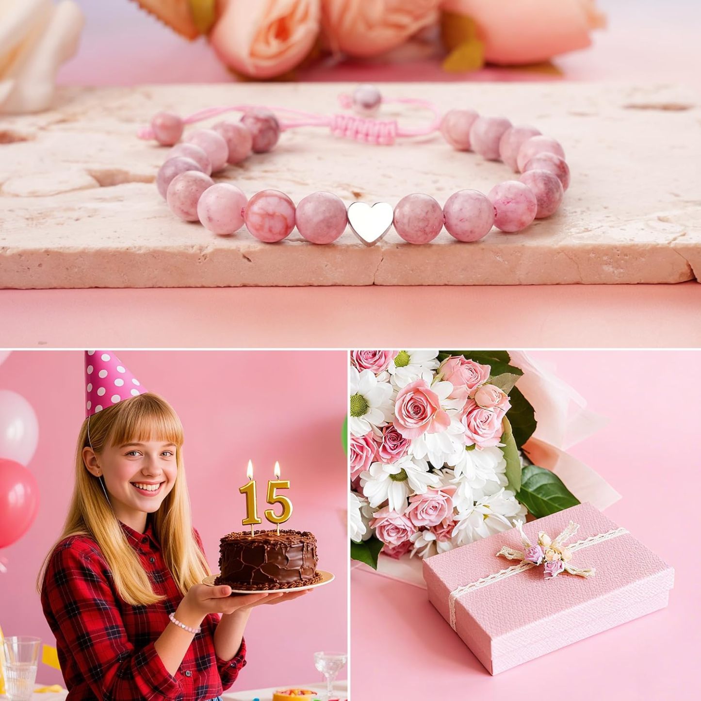 Sereney Birthday Gifts for Girls Beaded Bracelets as 1 3 4 5 6 7 8 9 10 11 12 13 15 16 Year Old