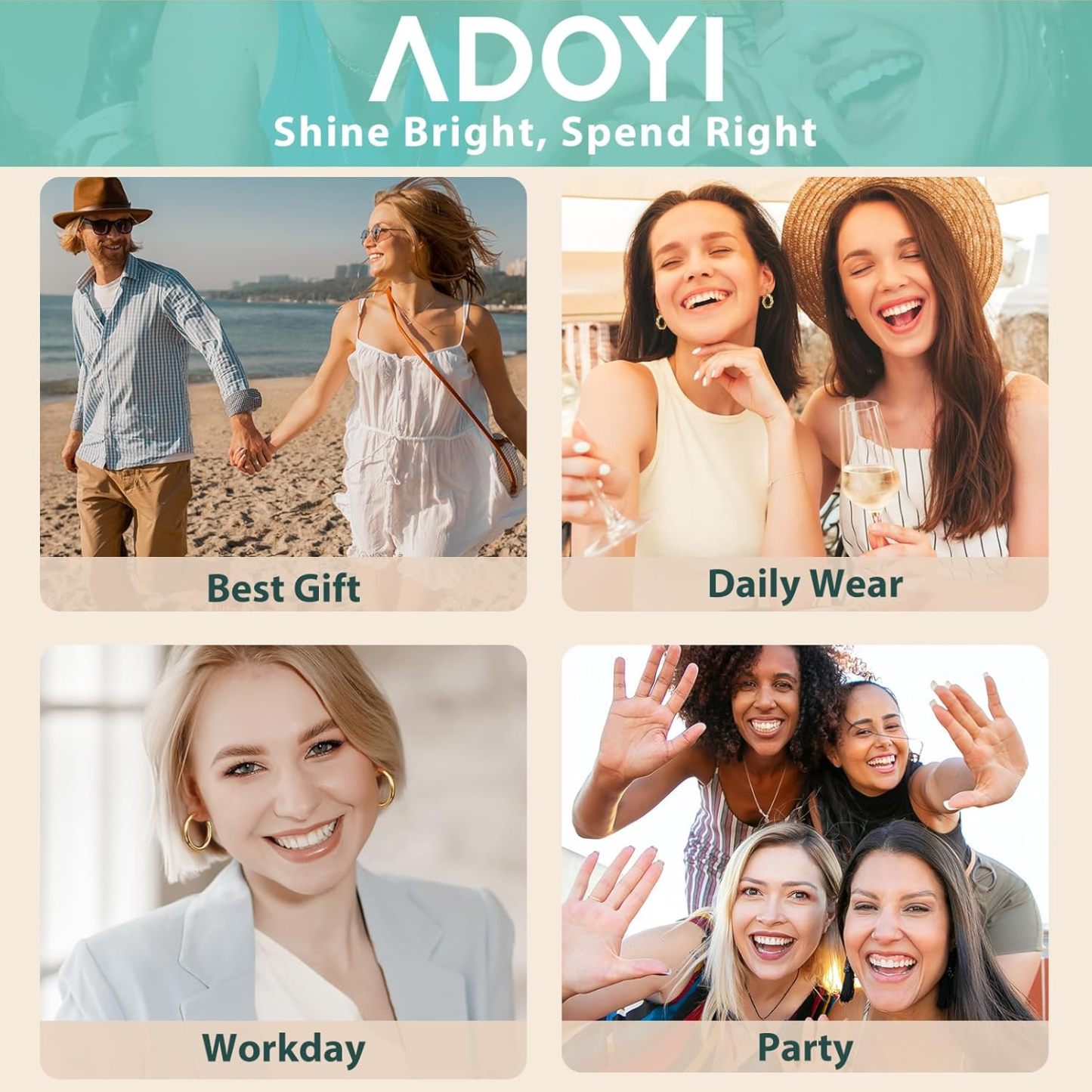 Adoyi 9 Pairs Gold Hoop Earrings Set for Womens Twisted Huggie Hoops Earrings 14K 18K Gold Plated for Girls Valentines Mother's Day Birthday Gifts Lightweight