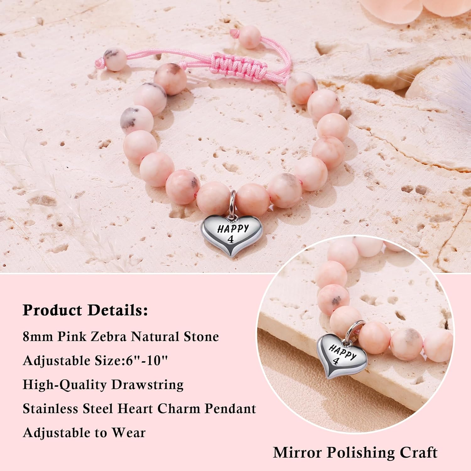 Sereney Birthday Gifts for Girls Beaded Bracelets as 1 3 4 5 6 7 8 9 10 11 12 13 15 16 Year Old