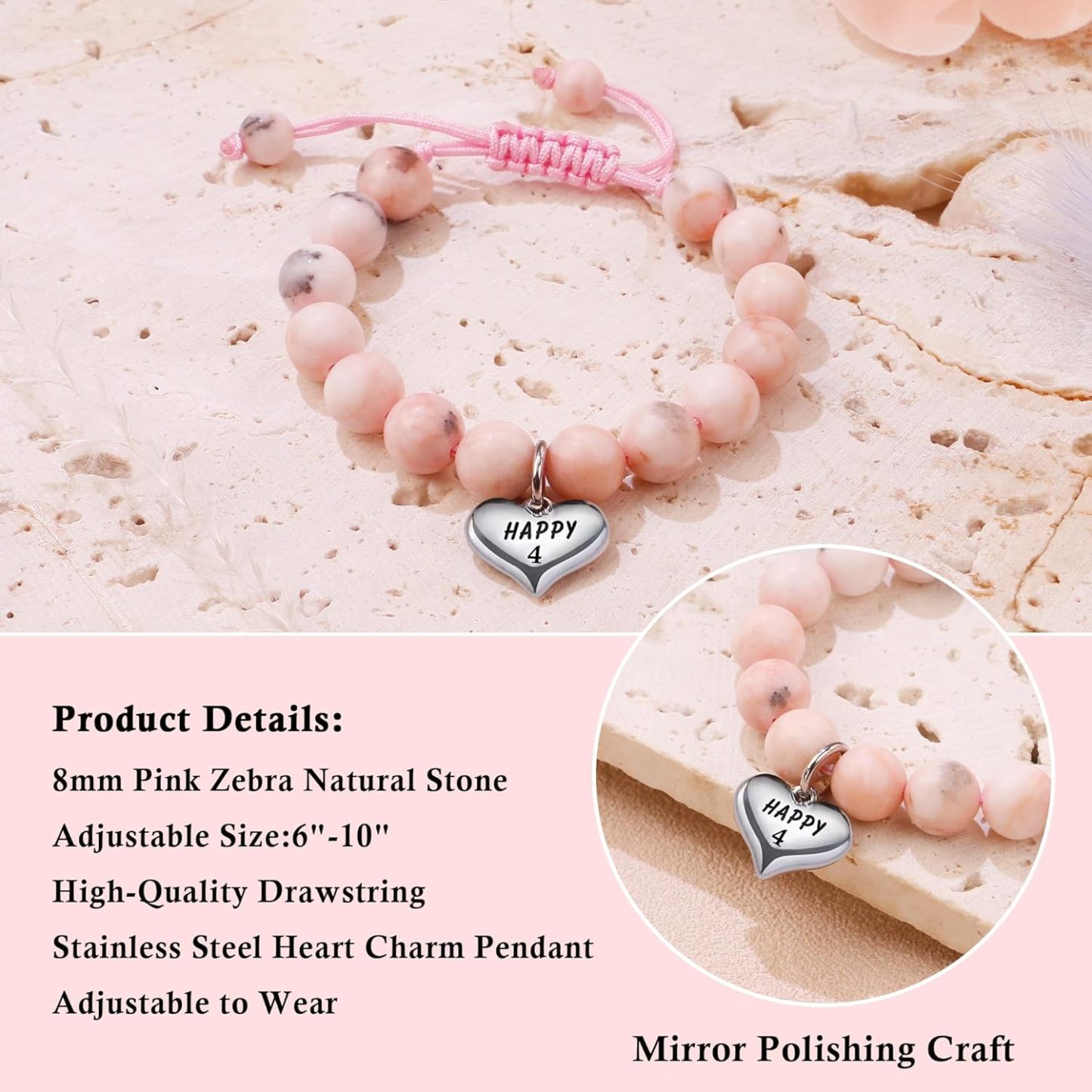 Sereney Birthday Gifts for Girls Beaded Bracelets as 1 3 4 5 6 7 8 9 10 11 12 13 15 16 Year Old