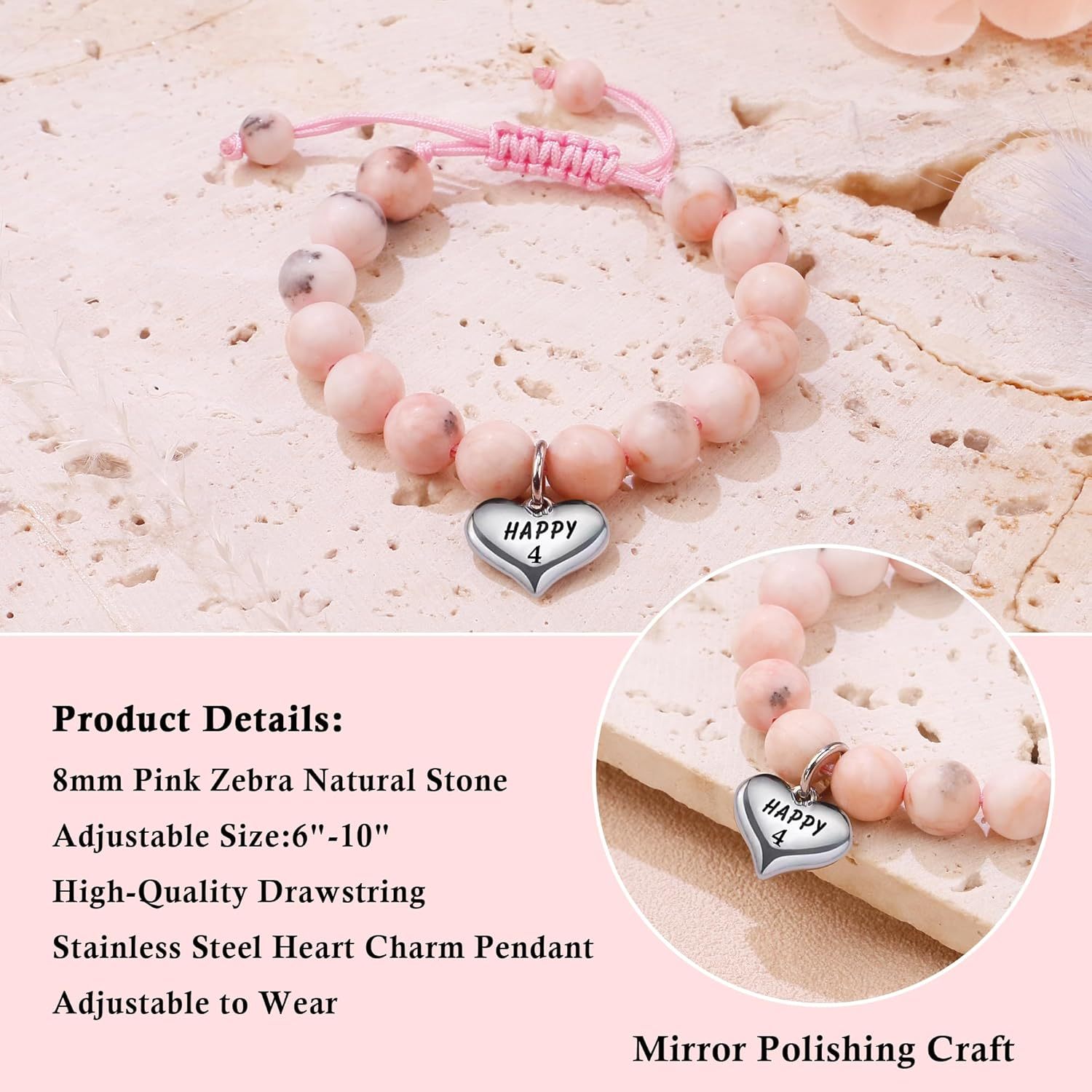 Sereney Birthday Gifts for Girls Beaded Bracelets as 1 3 4 5 6 7 8 9 10 11 12 13 15 16 Year Old