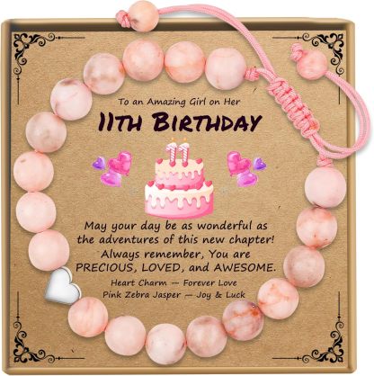 Sereney Birthday Gifts for Girls Beaded Bracelets as 1 3 4 5 6 7 8 9 10 11 12 13 15 16 Year Old