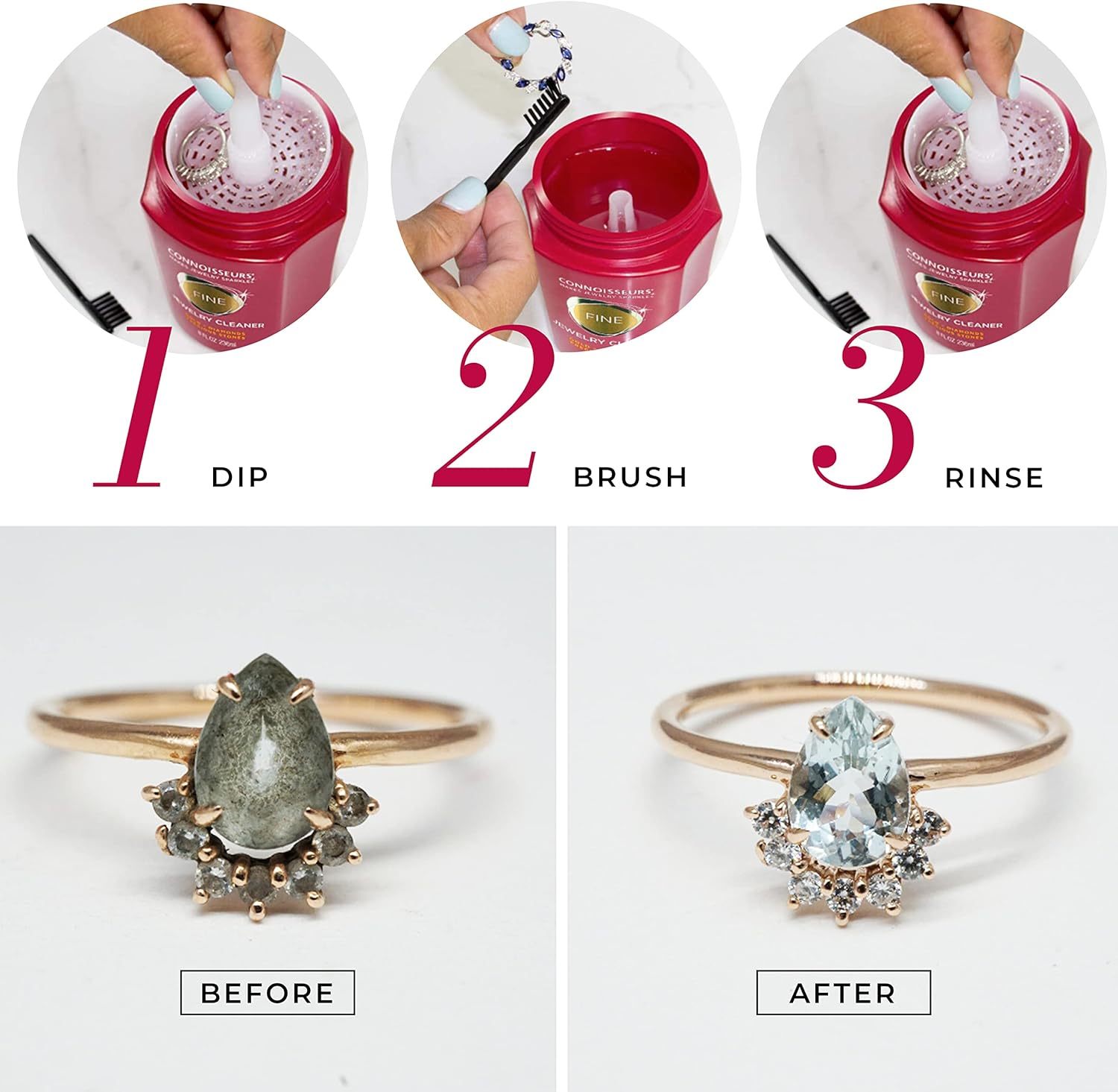 Premium Edition Jewelry Cleaner, Value Size 9.6oz - Pick from Fine, Silver or Delicate Jewelry Cleaner