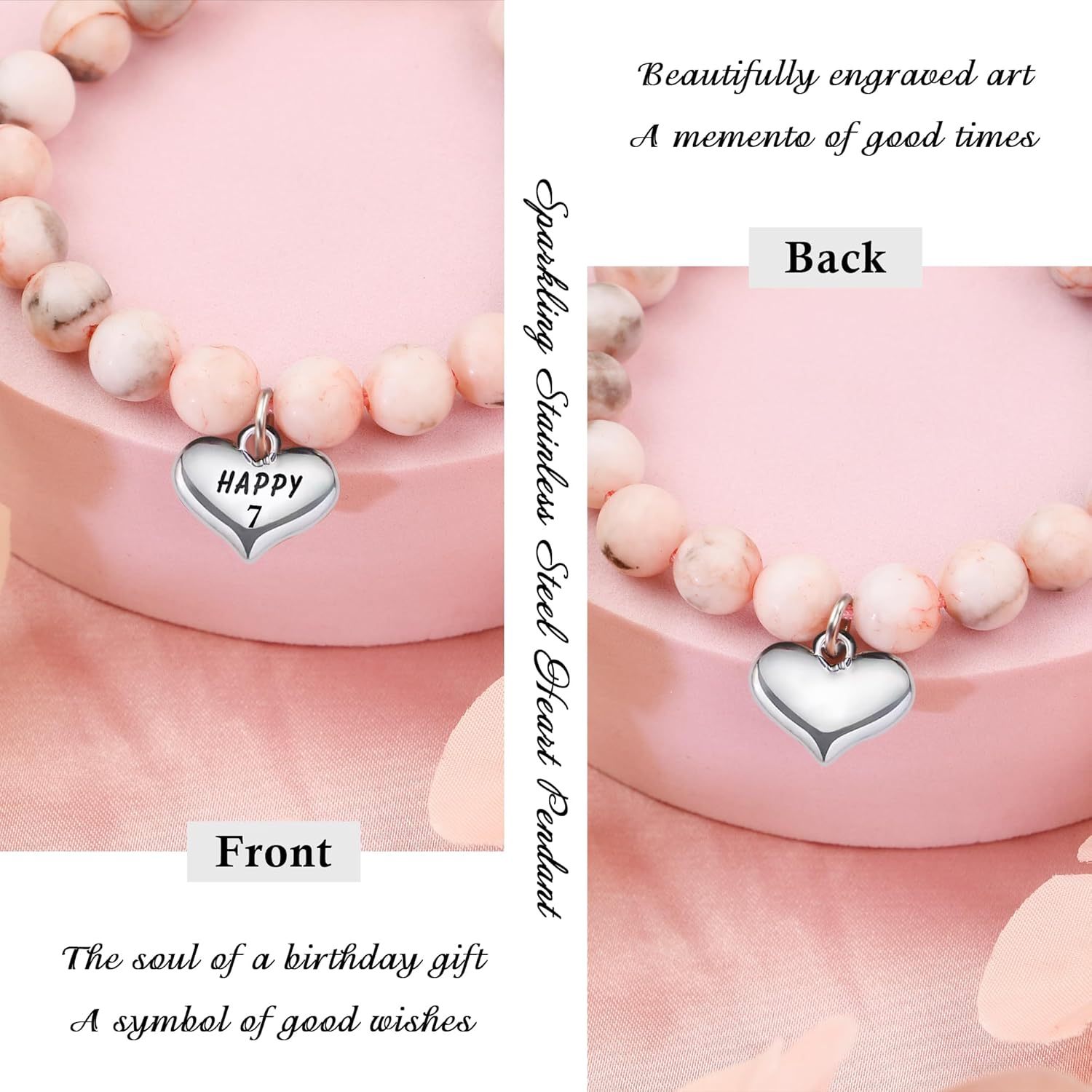 Sereney Birthday Gifts for Girls Beaded Bracelets as 1 3 4 5 6 7 8 9 10 11 12 13 15 16 Year Old