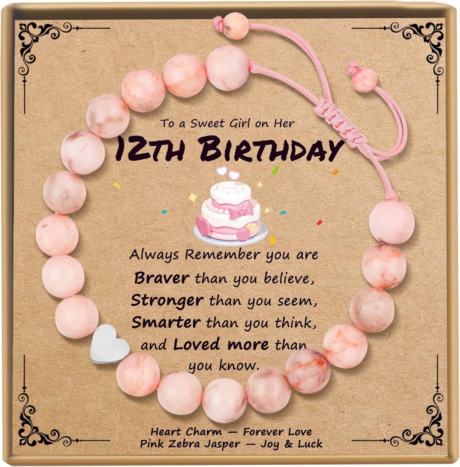 Sereney Birthday Gifts for Girls Beaded Bracelets as 1 3 4 5 6 7 8 9 10 11 12 13 15 16 Year Old