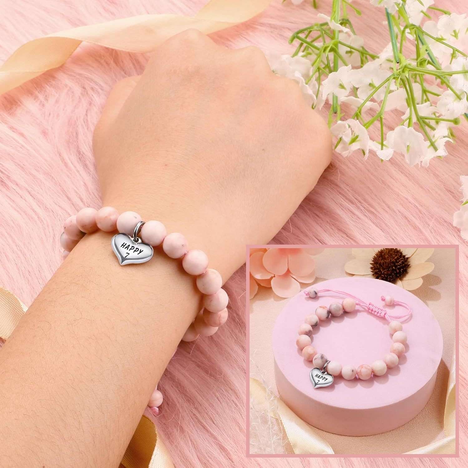 Sereney Birthday Gifts for Girls Beaded Bracelets as 1 3 4 5 6 7 8 9 10 11 12 13 15 16 Year Old