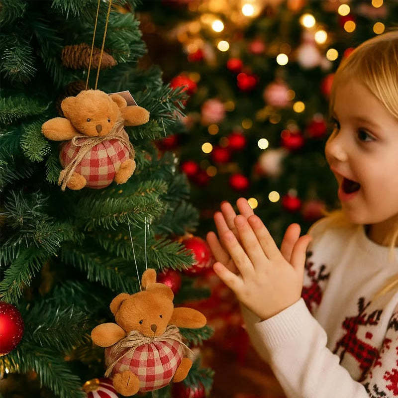 Christmas Plaid Bear Ornament