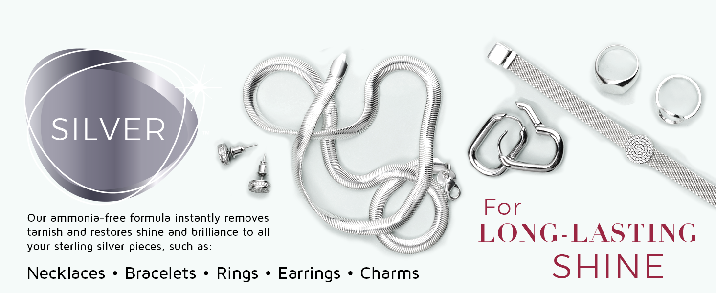Silver Cleaner for Necklaces, Bracelets, Rings, Earrings, and Charms