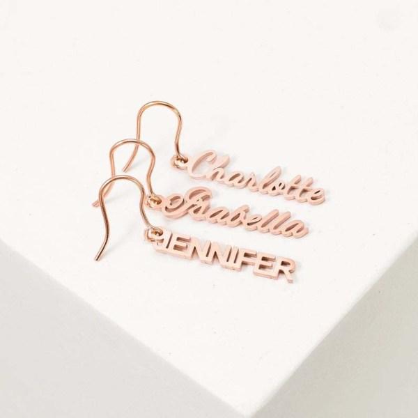 Mother's Day Gift Personalized Name Drop Earrings Gifts for Her-Engravingift