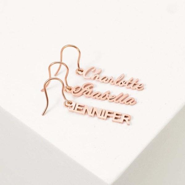Mother's Day Gift Personalized Name Drop Earrings Gifts for Her-Engravingift