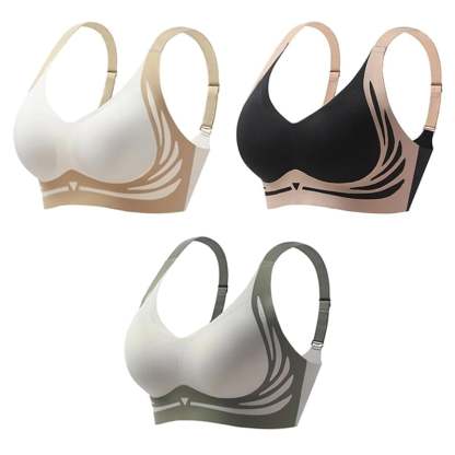3 Packs Super Gather bra Wireless Push-up Bra No more sagging breasts