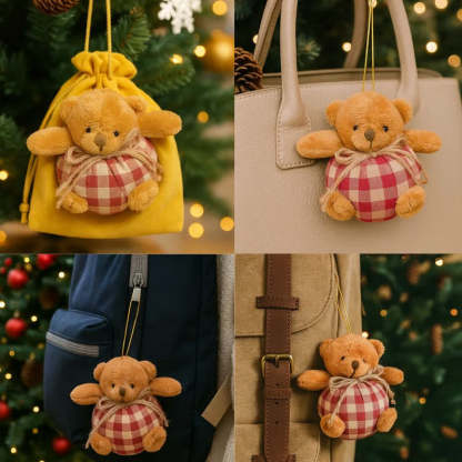Christmas Plaid Bear Ornament