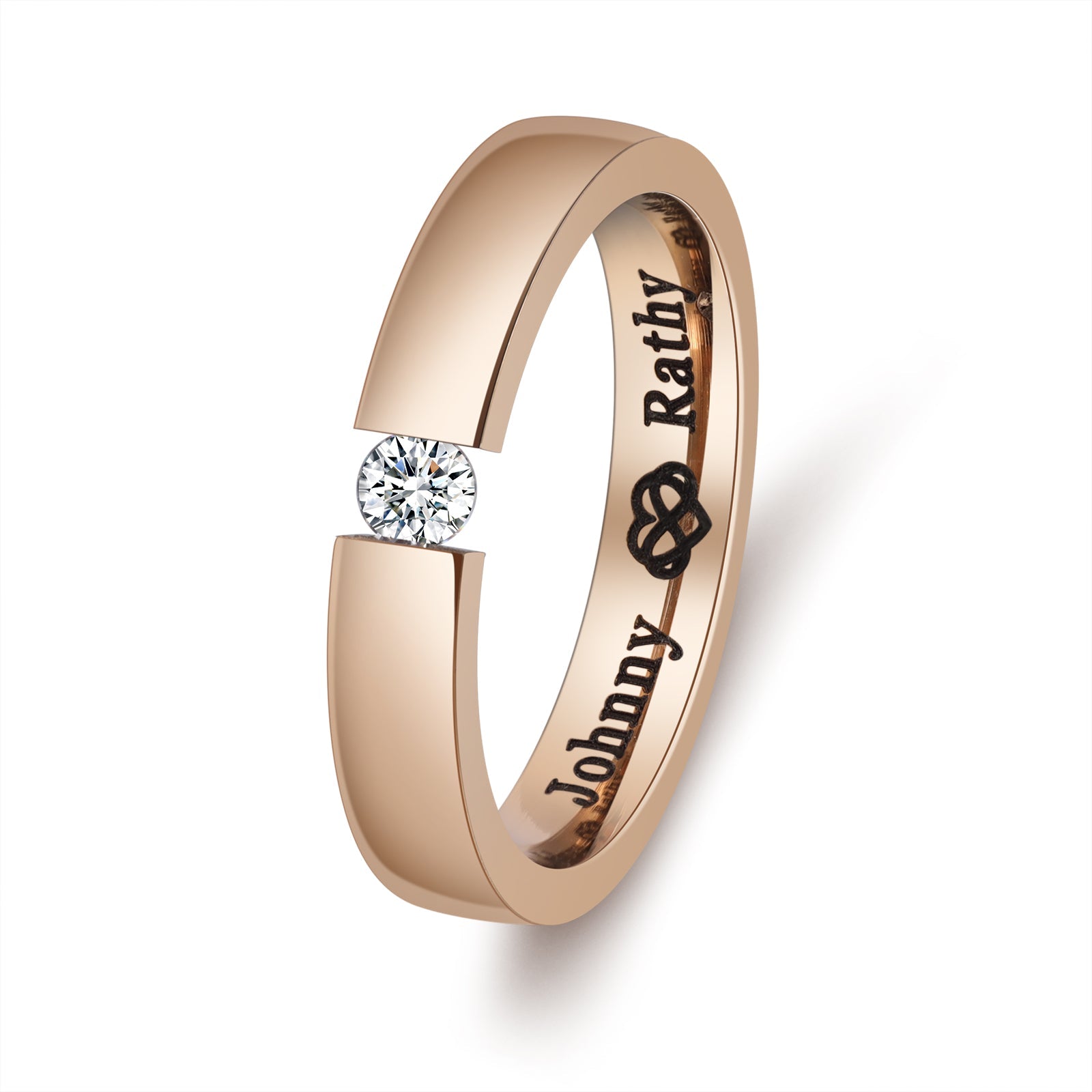 Mother's Day Gift Couple Ring Personalized Infinite Love Matching Rings Gift for Couple Friends BBF-Engravingift