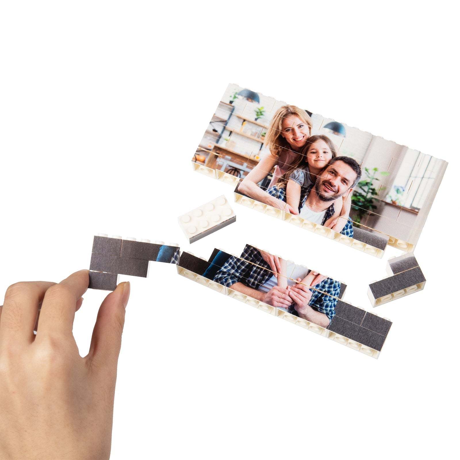 Mother's Day Gift Customized Building Blocks Puzzle Personalized Photo Brick Square Shape Puzzle Kids Couple BBF Family Gift-Engravingift