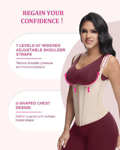 Waist Trainer for Women Body Shaper Corset Vest Tank Top with Steel Bones