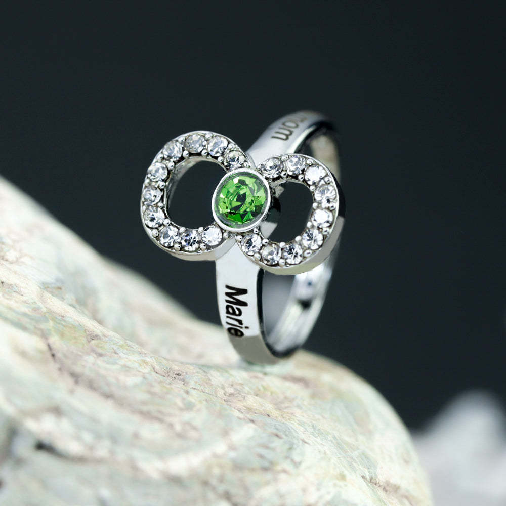 Mother's Day Gift Infinity Love Mom Symbol Ring-Engravingift