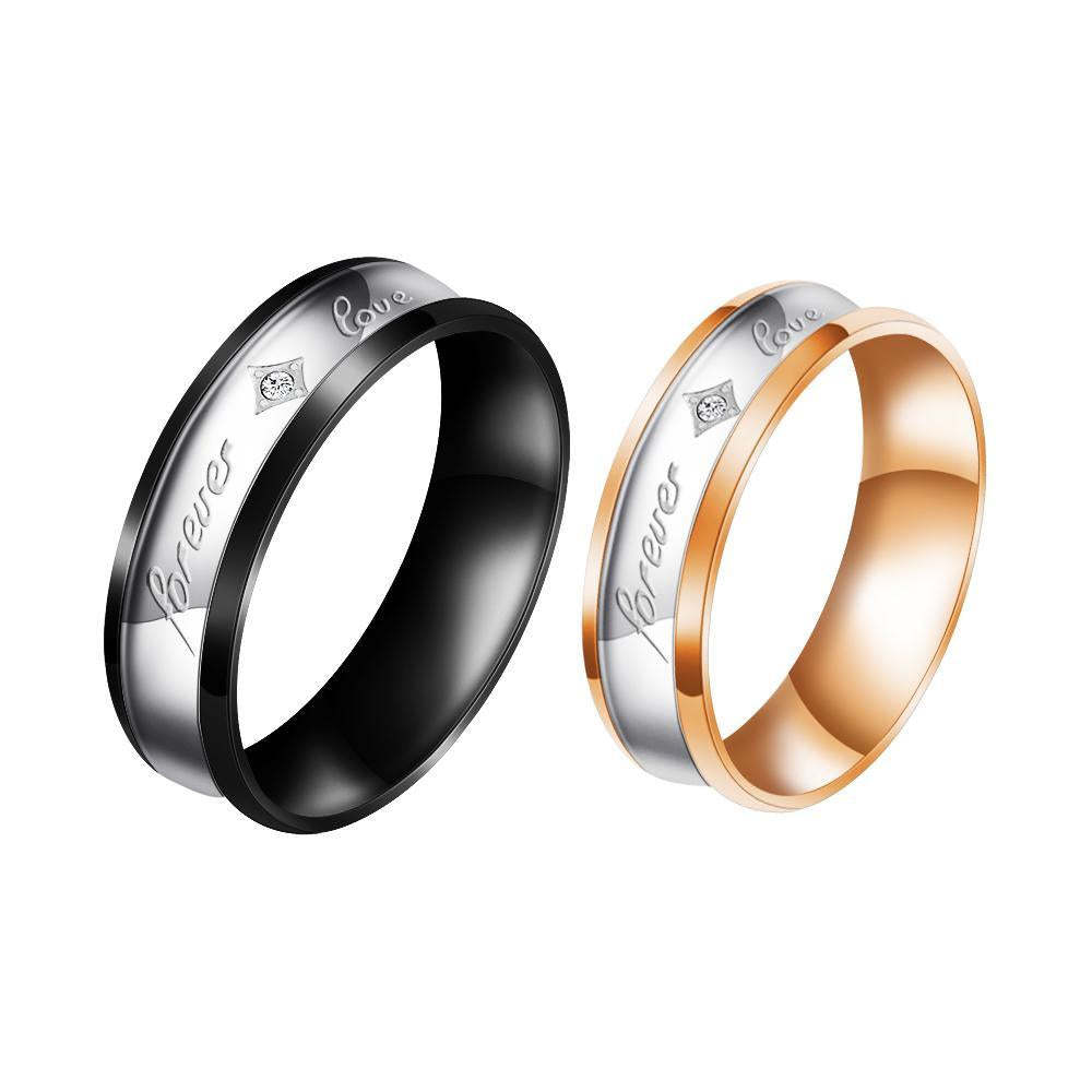 Mother'sDay Gift Mother'sDay gift Melody Forever Love Couple Diamond Ring-Engravingift