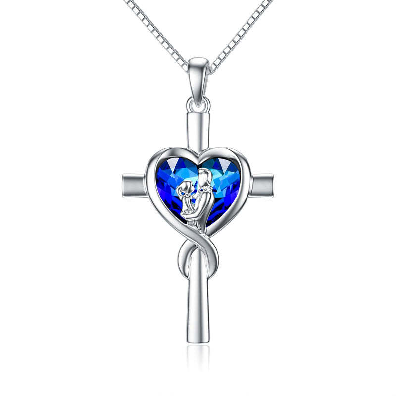 Father Daughter Heart Pendant Necklace from Dad Gift for Daughter