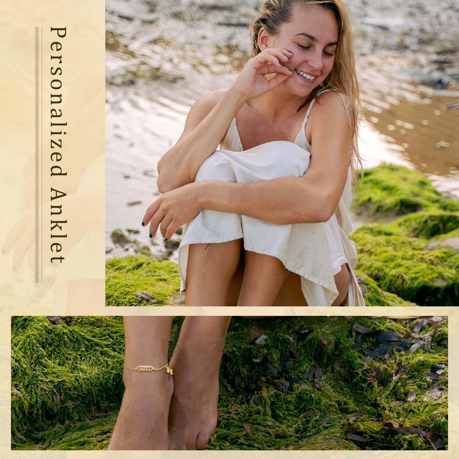 Mother's Day Personalized Name Anklet Custom Ankle Bracelet Gifts For Her-Engravingift