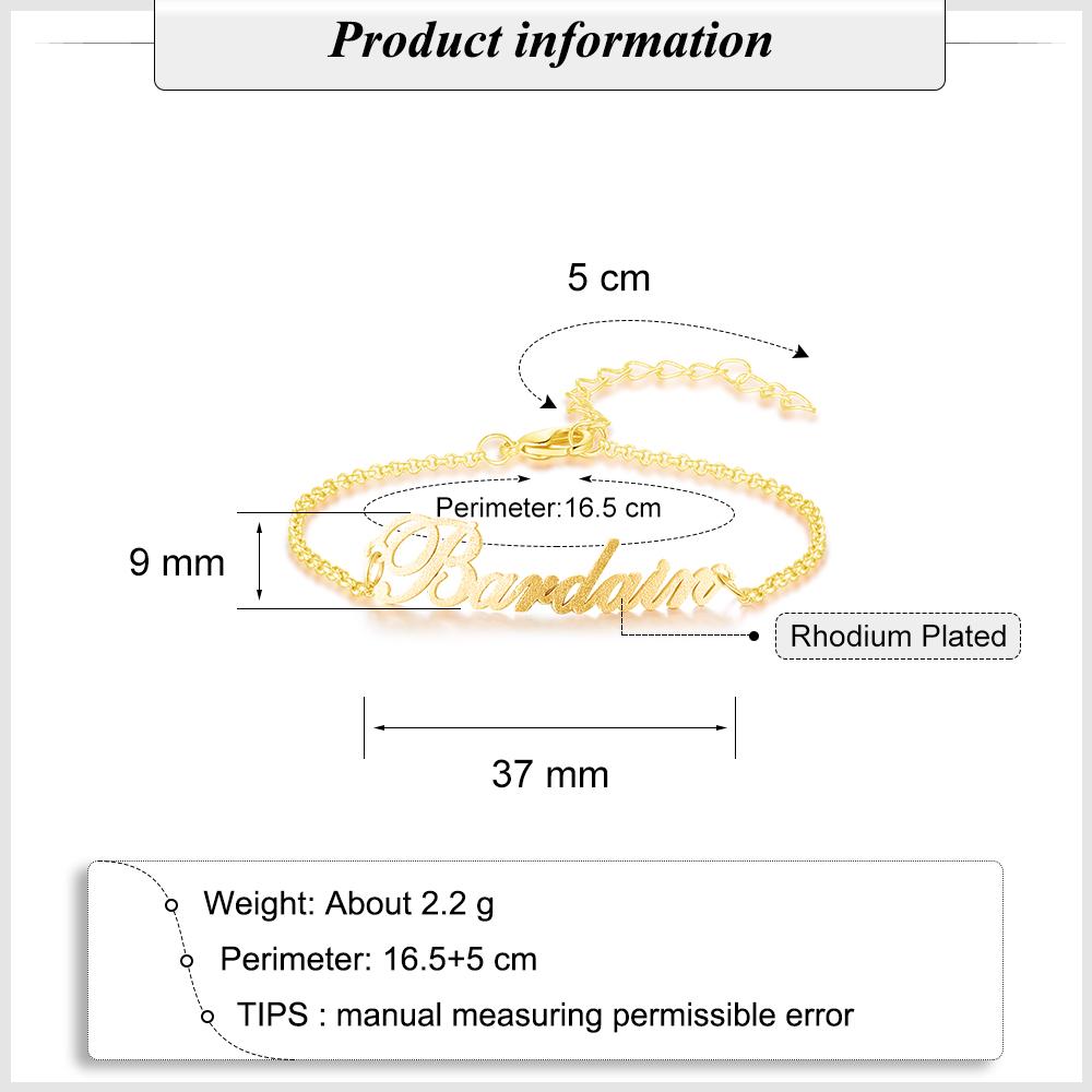 Mother's Day Gift Personalized Name Anklet Custom Classic Anklet for Her-Engravingift