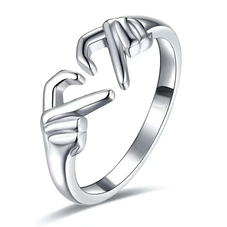 Mother's Day Gift To My Daughter From Dad S925 Ring I will be there for you Heart Gesture Ring-Engravingift