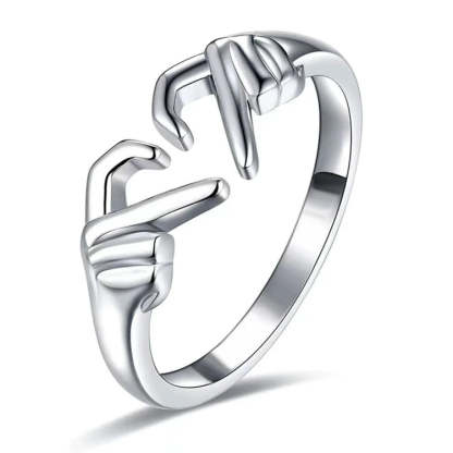 Mother's Day Gift To My Daughter From Dad S925 Ring I will be there for you Heart Gesture Ring-Engravingift