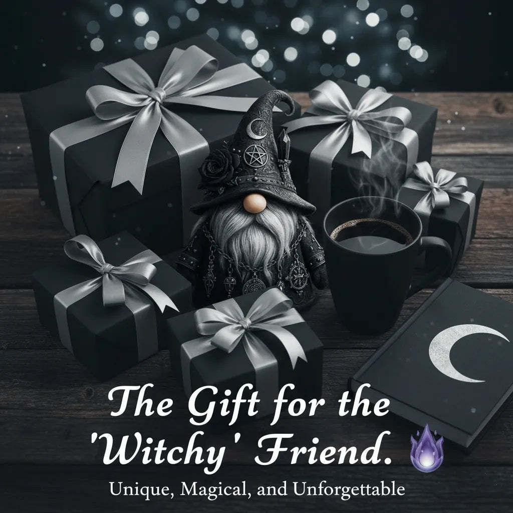 Christmas Gift Gothic Gnome Statue
