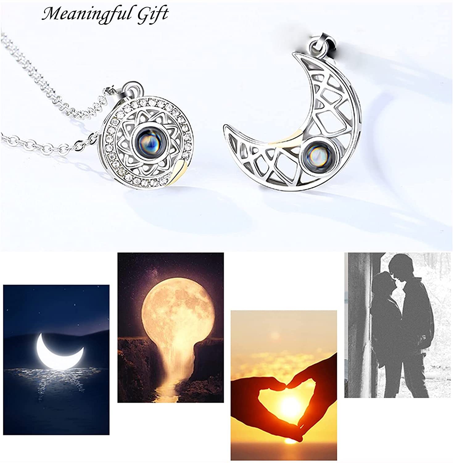 Mother's Day Gift SHIPS 24-HOURS Magnetic Couple Diamond "I Love You" in 100 Languages-2 Necklaces set-Engravingift