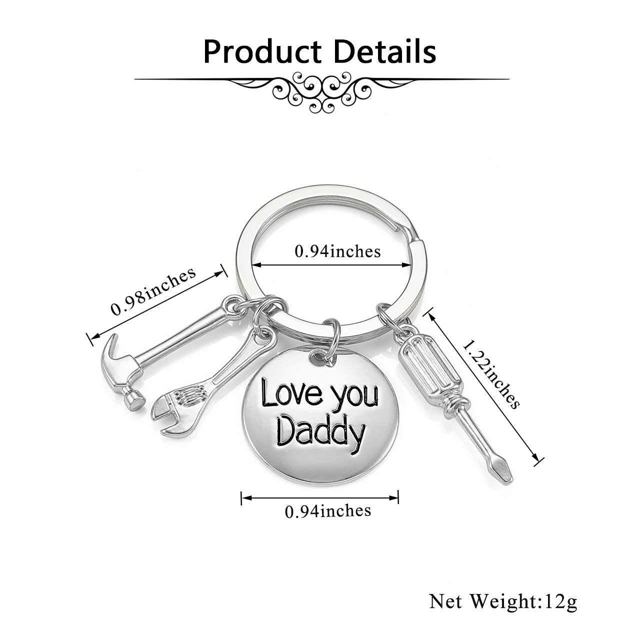 Christmas Gift Daddy Gifts Repair Tools Keychain-Engravingift