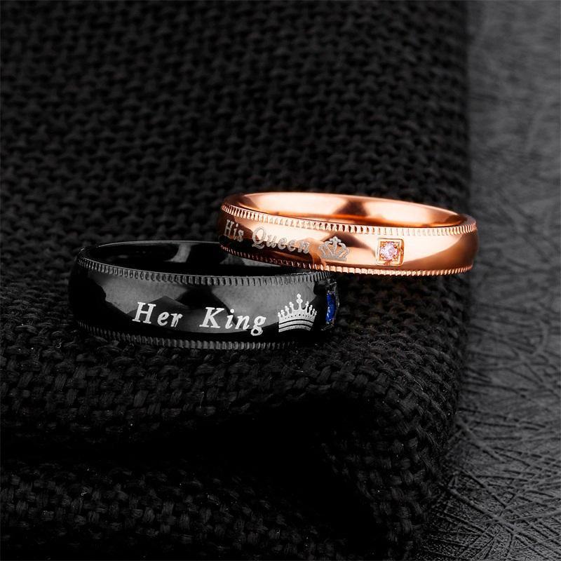 Mother'sDay Gift gifts Her King His Queen Ring Couples Ring
