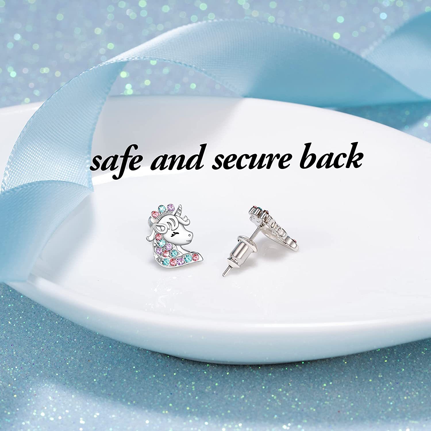 Christmas Gift Unicorn Earrings with Zircon You Are Magical-Engravingift