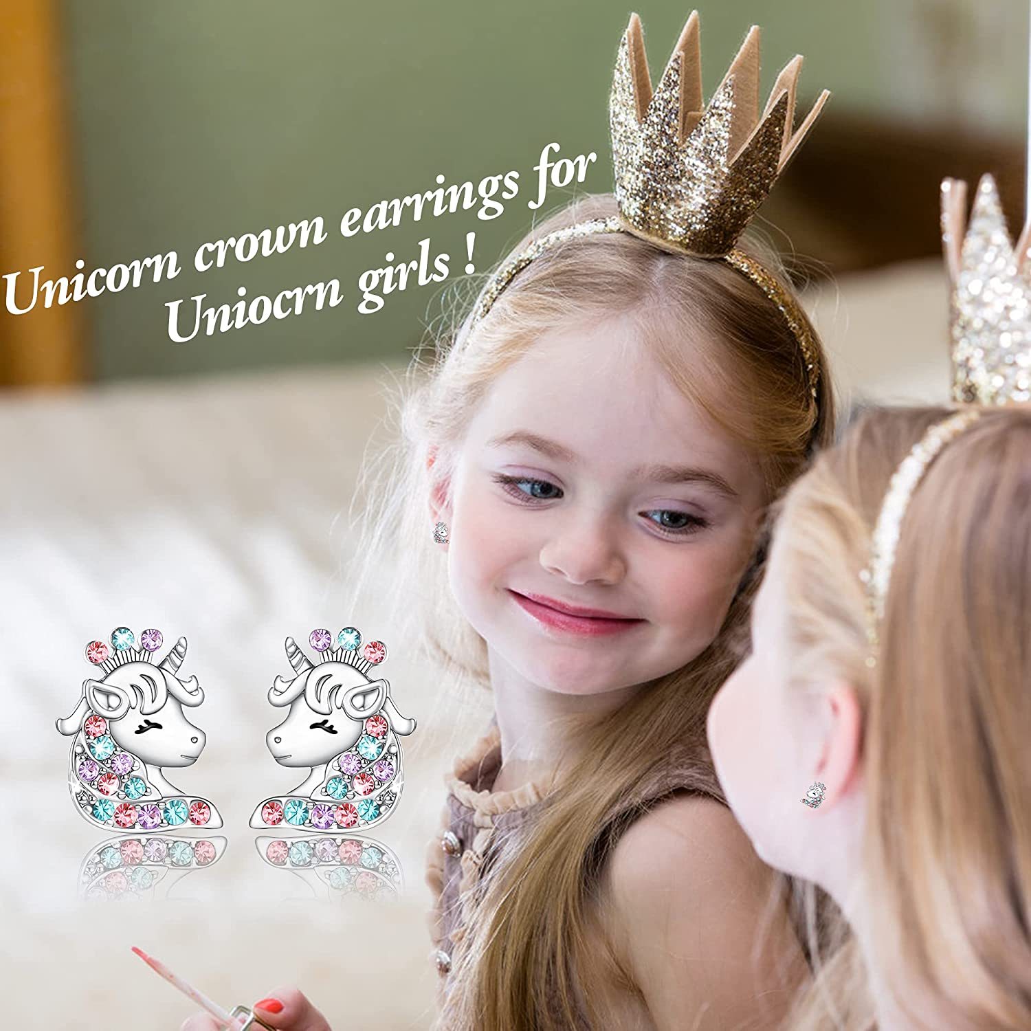 Christmas Gift Unicorn Earrings with Zircon You Are Magical-Engravingift