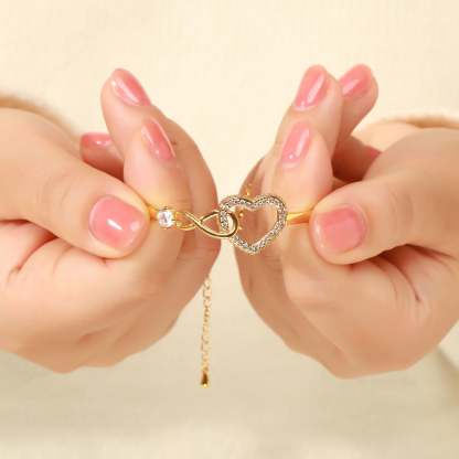 To My Granddaughter - Infinity Heart Bracelet