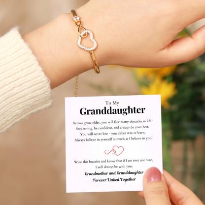 To My Granddaughter - Infinity Heart Bracelet