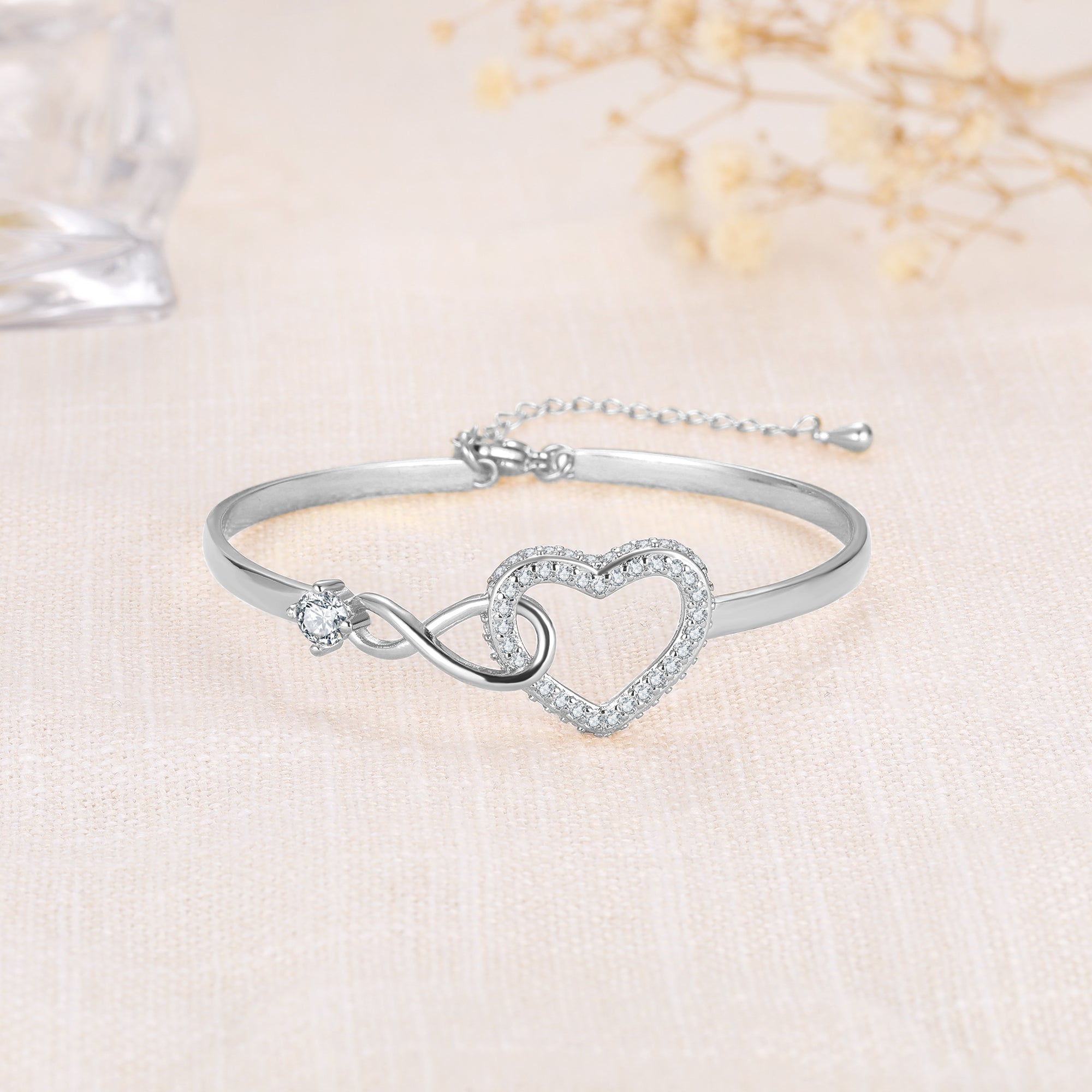 To My Granddaughter - Infinity Heart Bracelet