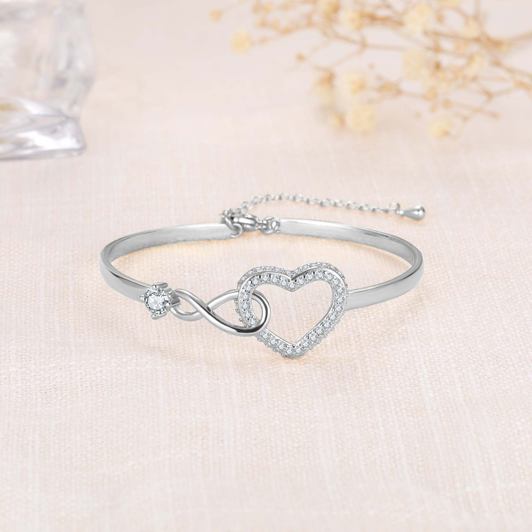 To My Granddaughter - Infinity Heart Bracelet