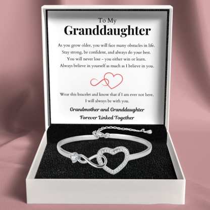 To My Granddaughter - Infinity Heart Bracelet