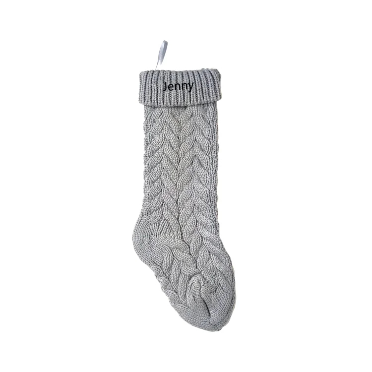 Christmas Needlepoint Stockings Personalized Name Knitting Stockings Decoration