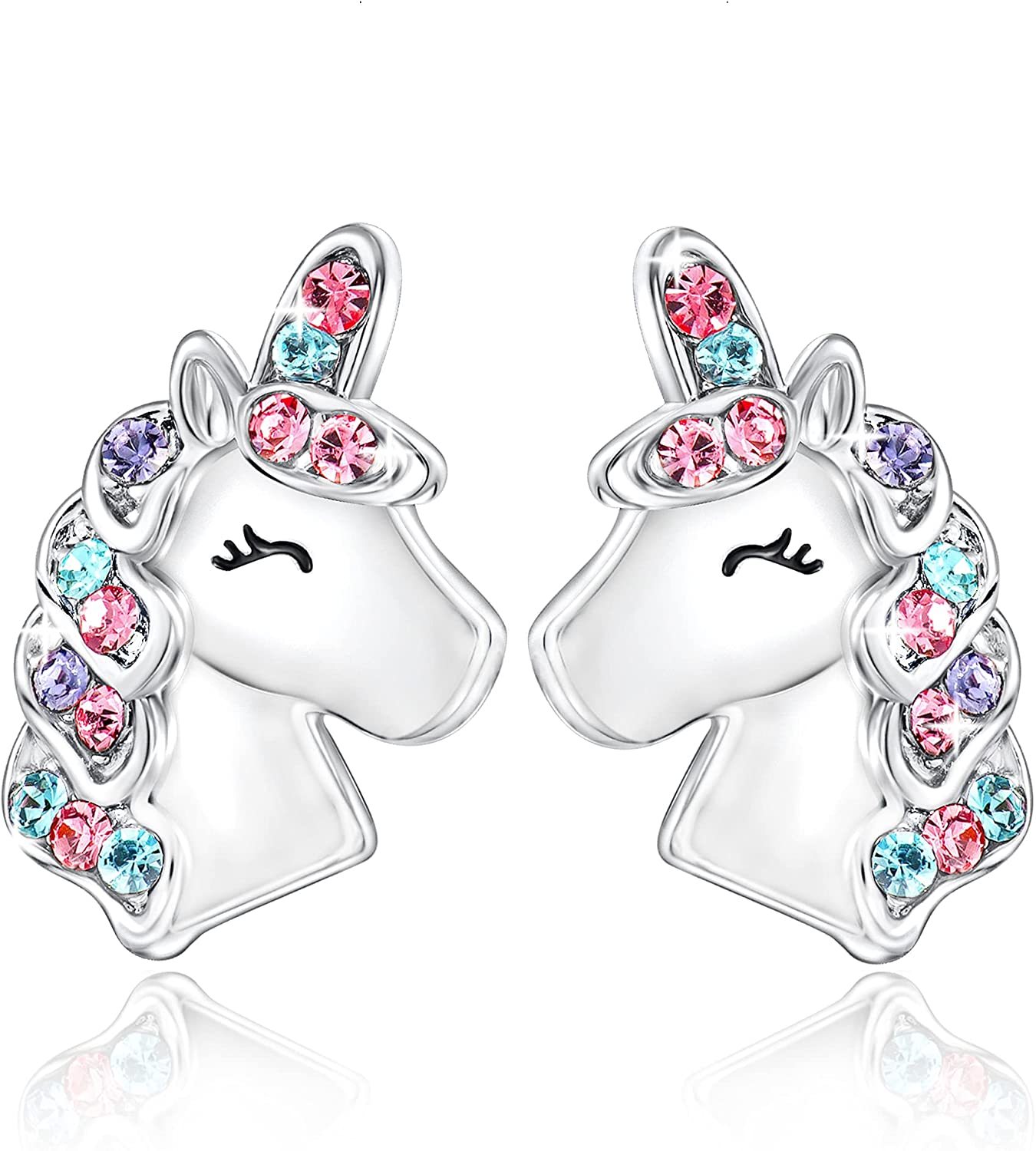 Christmas Gift Unicorn Earrings with Zircon You Are Magical-Engravingift