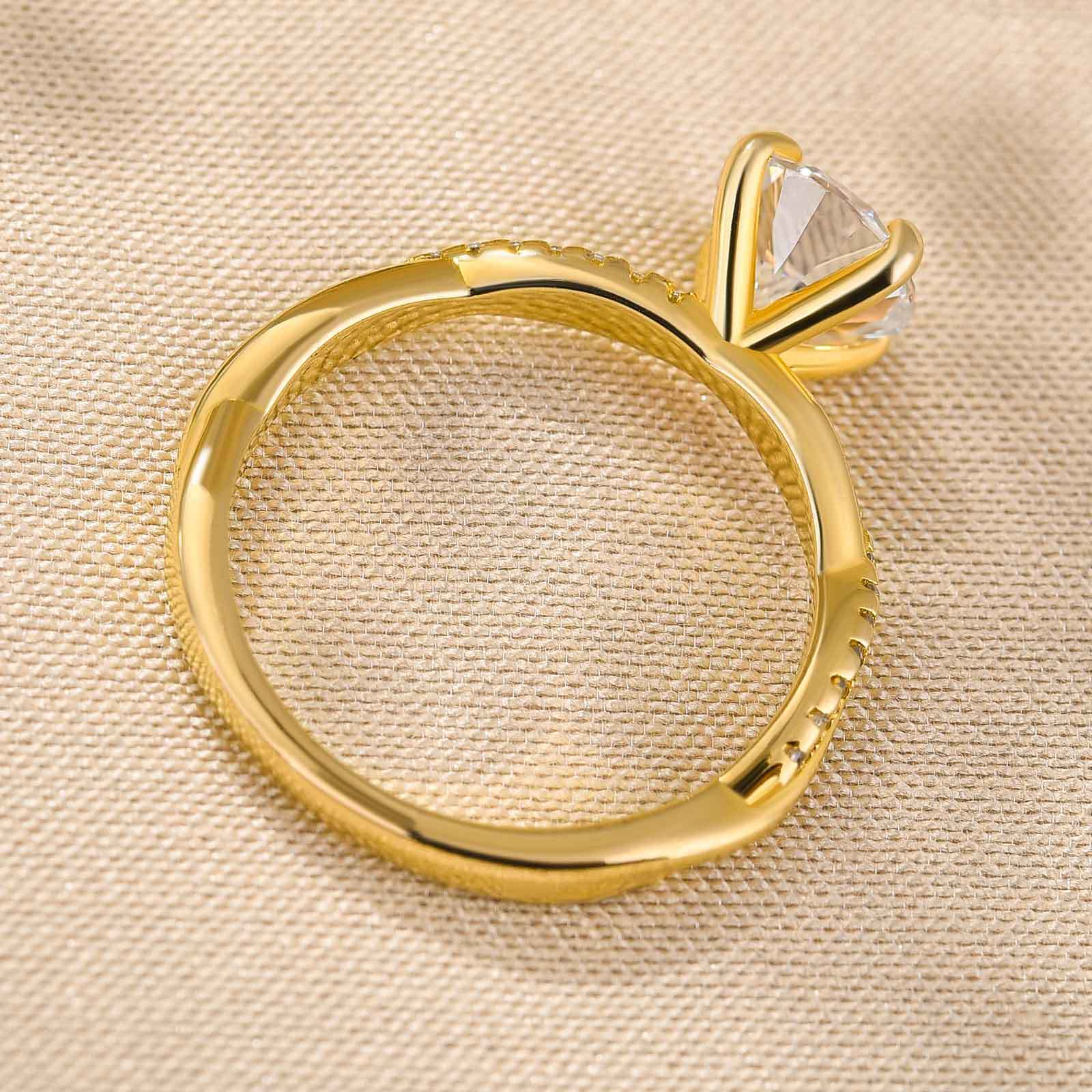 Twist 1.25 Carat/2.0 Carat Round Cut Promise Ring For Her In Sterling Silver