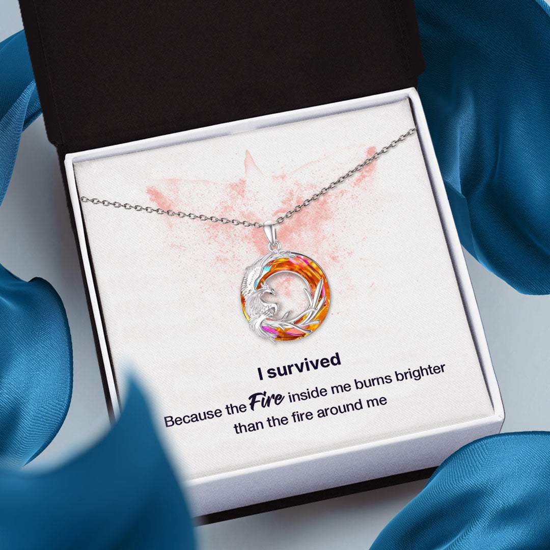 Mother's Day Gift Phoenix Crystal Necklace | 925 Sterling Silver-Engravingift