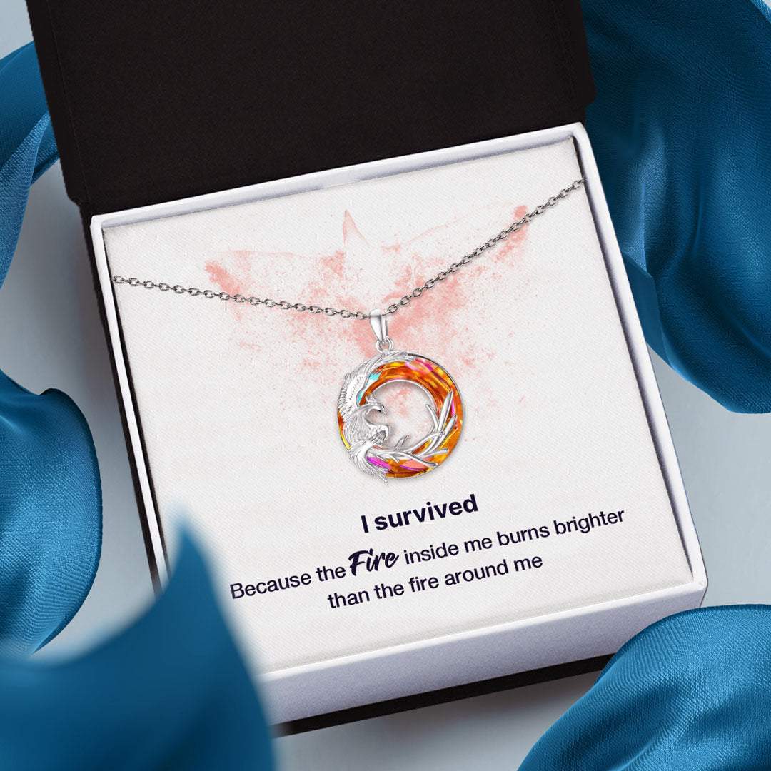 Mother's Day Gift Phoenix Crystal Necklace | 925 Sterling Silver-Engravingift