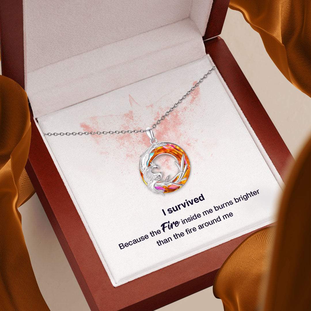Mother's Day Gift Phoenix Crystal Necklace | 925 Sterling Silver-Engravingift